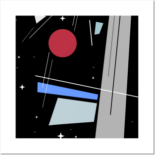 Abstract shapes and forms in space. Posters and Art